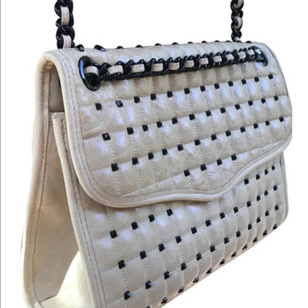 Quilted Beige Leather Bag